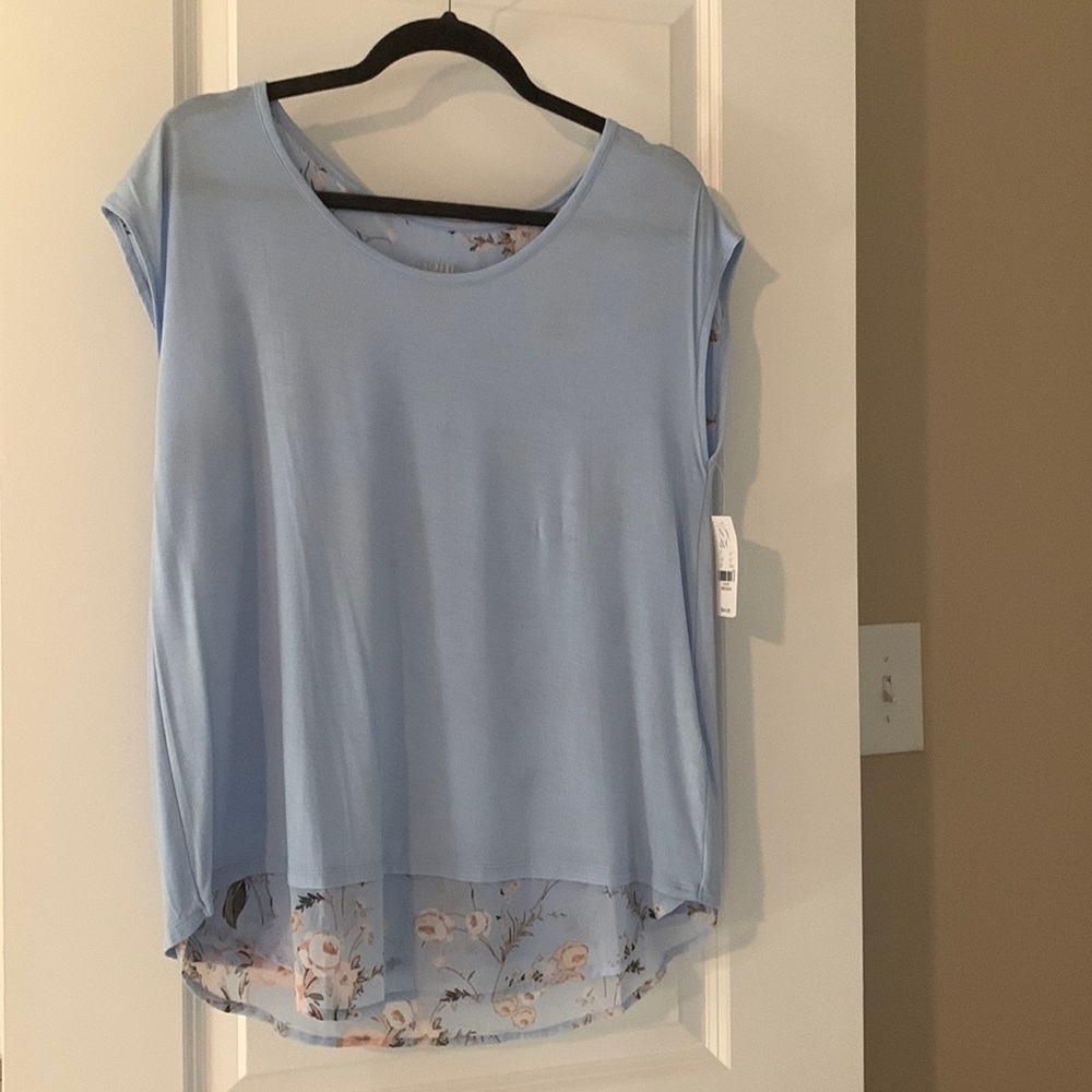NY&Company light blue shirt with florals